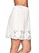 Ilusion 1017 - Women’s Slip Skirt - Satin Finish, Anti-Static Fabric, Loose Fit, Lace Trim Underskirt - (White, Medium 18 in.)