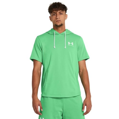 UA Rival Terry Short Sleeve Hoodie : sweat à manches courtes Under Armour respirant et chaud