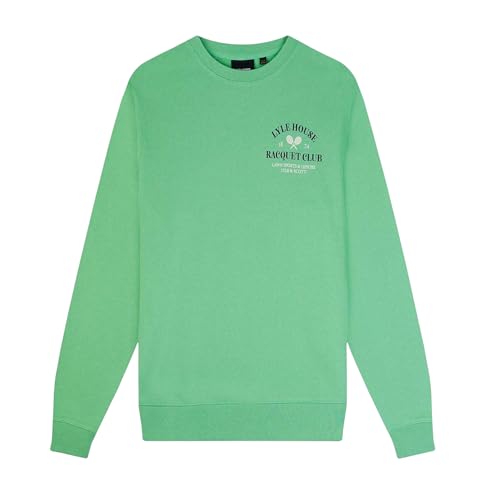 Lyle & Scott Racquet Club Graphic Sudadera Verde Césped XS