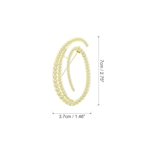 Image of PATIKIL Letter Brooch Pins, Pearl Initial Alphabet Letter Lapel Badges Pin for Women Men Girl Wife Suits Clothes Dress Bouquet Coat Hat Bag Craft Party