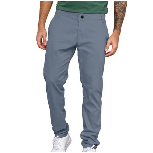 Work Pants for Men Casual Flat Front Dress Pants Straight Fit Men Office Business Trousers Loose Fit Comfort Linen