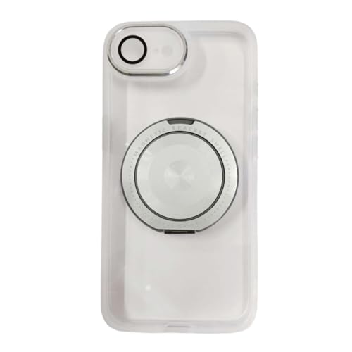 360�x��] �܂��ݎ� �����O iPhone 17e / 16e �p �P�[�X �y�� ���^ ���� TPU �X�^���h�@�\ �N���A�P�[�X �A�C�t�H��16e �J�o�[ (������, iPhone 17e / 16e)