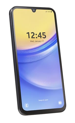 Image of [Activation Promotion] Tracfone Samsung A15 5G Locked Prepaid Smartphone, 64GB, Black - Includes $20 Unlimited Talk, Text, & 4GB Data 30-Day Plan