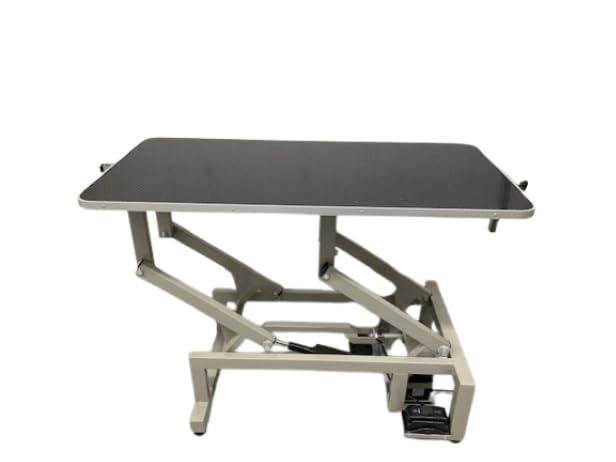 Topmast Tavolo da toelettatura Elettrico - Oxford - 110 x 60 cm - > 100 kg - Piano del Tavolo Nero - Stabilità Ottimale con Trimarm
