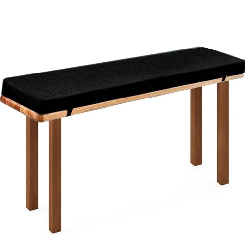 Outdoor Bench Cushion 3cm Thick Waterproof Seat Pad with Zipper Perfect for Beer Benches 180x30 220x25 200x30 170x23 Black Seat Cover for Patio Furniture