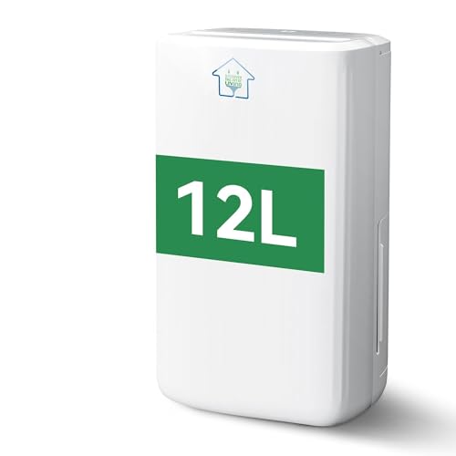 Alphaappliance 12L/Day Dehumidifier for Home with Automatic Humidity Sensor