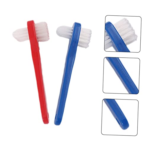 KOMBIUDA 2 Peças Escova De Dentes Falsa Escova De Dentes Para Dentadura Escova De Dentes Para Adulto