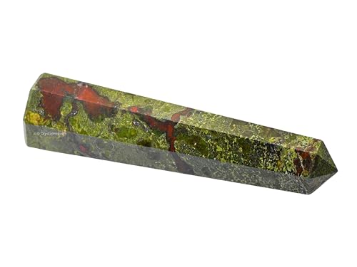 Image of Crystal Heaven Certified Dragon Bloodstone Crystal Tower Obelisk Point For Chakra, Healing And Balancing - Aaa Grade Original Certified Gemstone Agate For Reiki Meditation Yoga Spiritual (3-4 Inches)