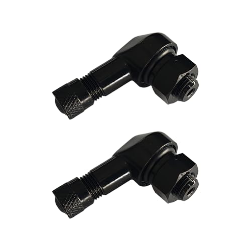 HoxzoDa Lot De 2 Valves d'angle pour Motocyclette Adaptateur D'extension Valve 8,3 Mm pour La Plupart des Pneus 90 Degrés Valve Coudée Moto Valves d'angle en...