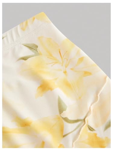 Milumia Women's Floral Print Bodycon Long Skirt High Waisted Fishtail Maxi Skirts3