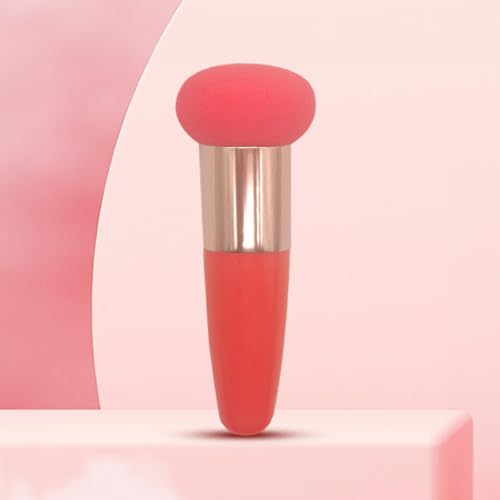 Foundation Makeup Sponge with Handle – Mushroom Beauty Blender Stick for Smooth Application, Cosmetic Blending Tool for Liquid or Powder