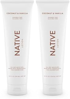 Native Coconut and Vanilla Body Lotion for Women and Men, Body Moisturizers for Dry Skin, 12 fl oz