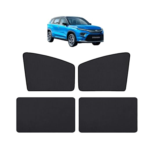 Image of Auto Hub Car Window Sunshade /Curtains Compatible with Hyryder - Pack of 6, Hyryder Sun Shade