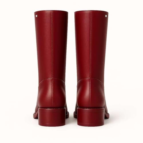 Women’s Wide Calf Knee-High Riding Boots, Square Toe, Low Block Heel, Pull-On, Slip-Resistant Outsole4