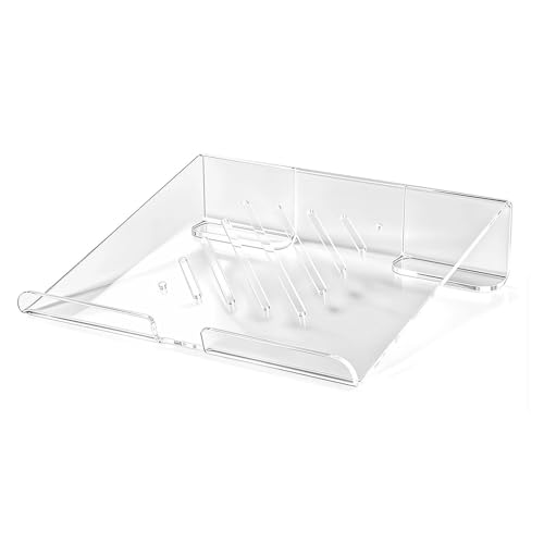 Support ordinateur de bureau en acrylique ventilé au design transparent moderne