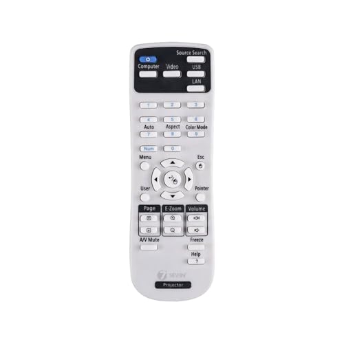 Image of 7SEVEN Compatible Epson Powerlite Projector Remote Original 1599176 Model Fit to EX3220 EX5220 EX5230 EX6220 EX7220 725HD 730HD Series and Alternative Part Number 159917600