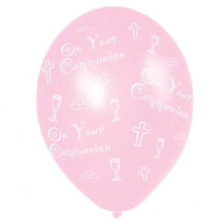 12in Communion Pink 25 Latex Balloons Girls Christening Party Decorations