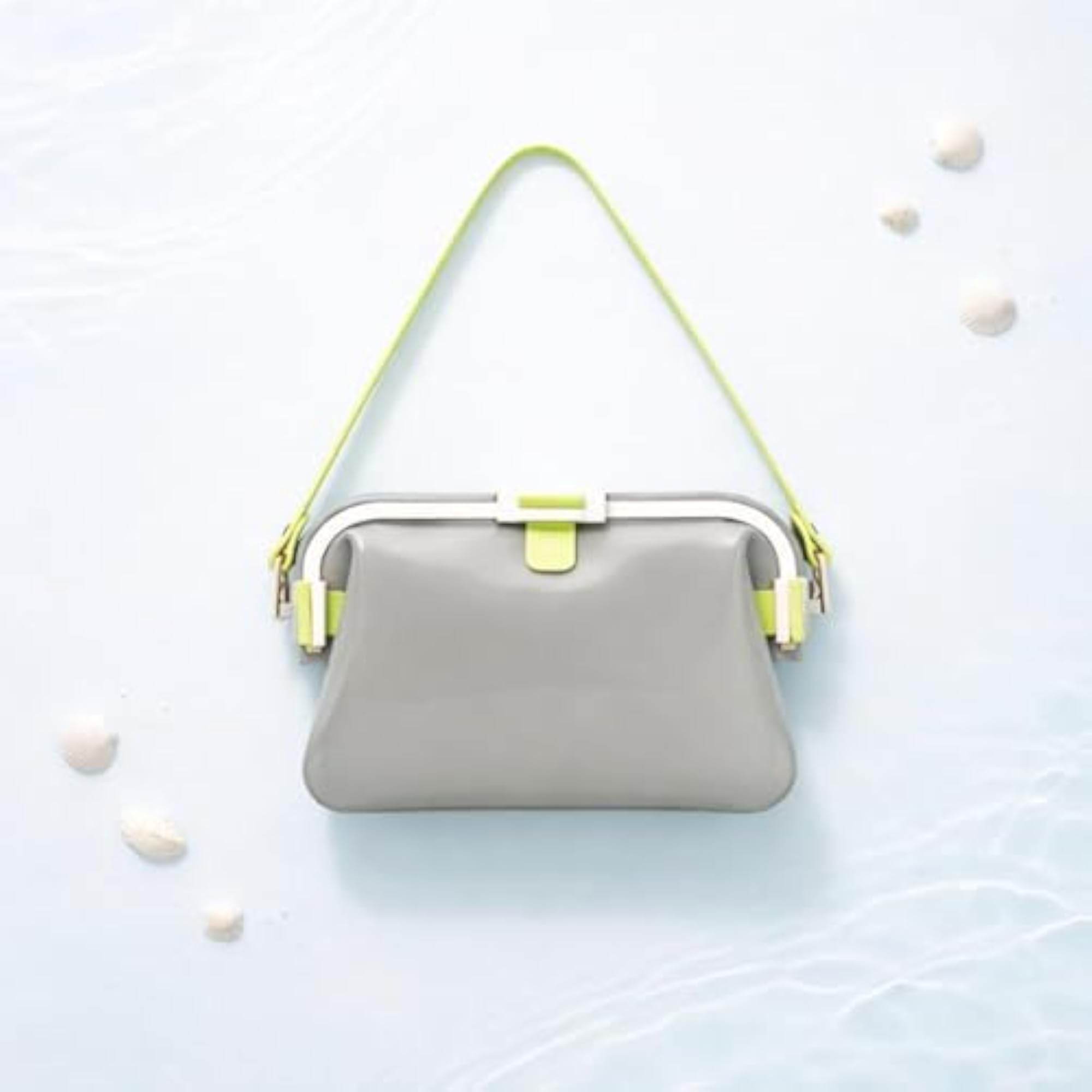 Translucent Frosted Silicone Shoulder Bag, Water-Resistant