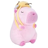 CHDBLOCK Capybara Plush Toy - 9 Inch Kawaii Capibara Stuffed Animal with Bee Backpack, Cute Pink Capybara Plushie Doll Pillow for Kids and Adults
