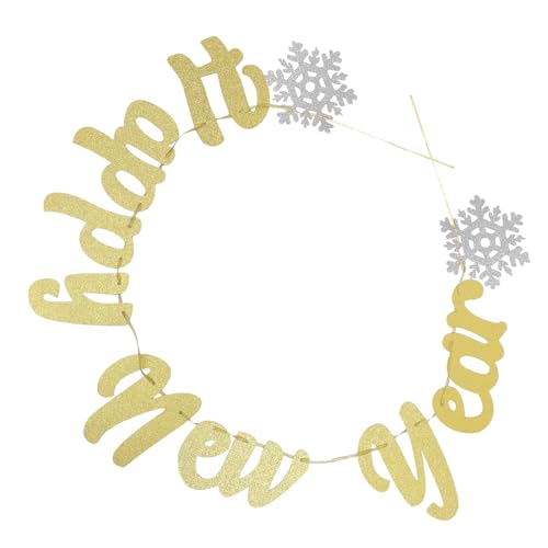 NOLITOY Banner Colgante y Decoración para Tartas Año Adorno Fiesta con Diseño Clásico para Celebraciones y Fotos Fácil Uso para Ambiente Festivo