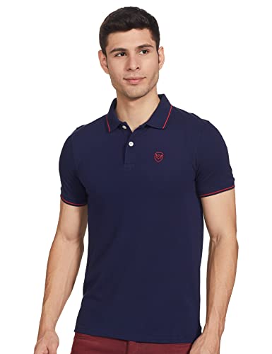 Image of Max Men's Polycotton Half Sleeves Regular Fit Solid Polo T-Shirt