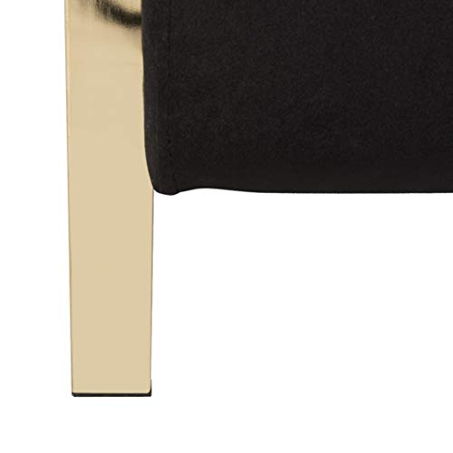 Safavieh Home Orna Glam Black Velvet And Brass Accent Chair #TOP7