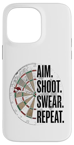 Aim Shoot Swear Repeat Funny Darts Dart Player �X�}�z�P�[�X iPhone 14 Pro Max �p