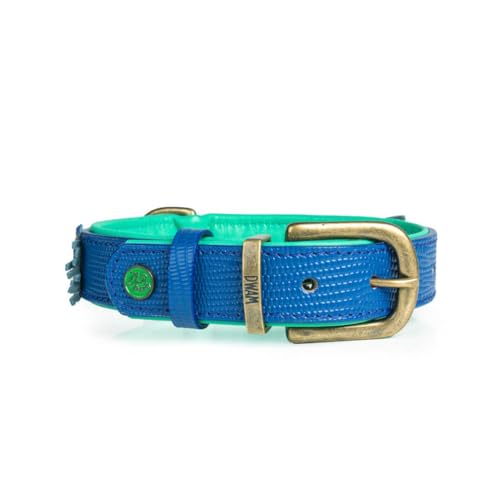 DWAM Dog with a Mission - Hundehalsband - Verstellbar - Weichem Leder – Tierdruck - Zebra – M – Leder – Halsumfang zwischen 32–39 x 2,5 cm – Dandy