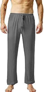 ZSHOW Pyjama Bottoms Cotton Home Trousers Gym Lounge Pant Elastic Waist Drawstring Pants Soft Loose 2 Pocket Pants