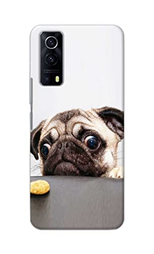 Image of PRINTFIDAA� Printed Hard Back Cover Case for Vivo Y53S | Vivo IQOO Z3 Back Cover (Pug Dog) -2808