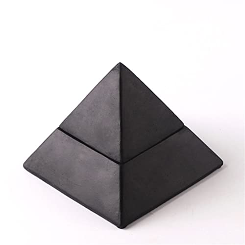 Cenicero nórdico con cubierta, diseño creativo para el hogar, decoración de sala de estar, cenicero para oficina, cenicero de pirámide de cenizas (color: negro) Cover