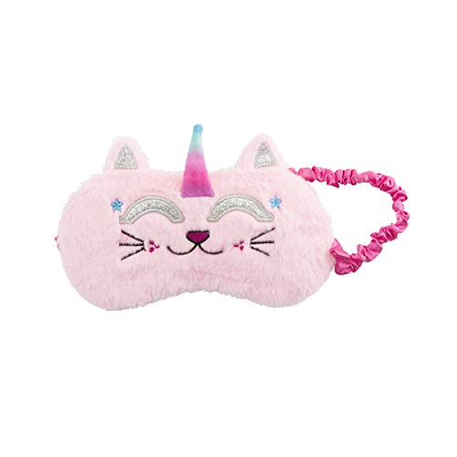 Girls Faux Fur Sleep Mask & Socks Set – 3 Designs – Caticorn, Llama and Panda2