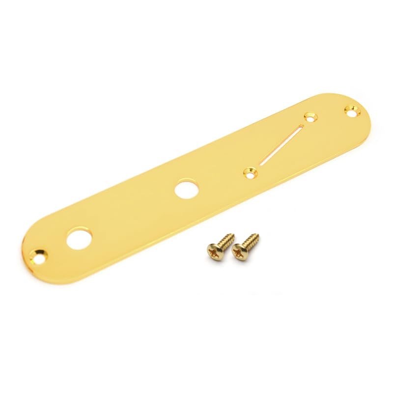 SAPHUE Pro 32mm Steel Tele Control Plate with Angled Switch Slot for Fender Telecaster Control Plate Telecaster Electric Guitar