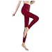 Briskorry Effetto Pelle Donna Collant Donna Caldo Addensato Silken Mist Solido Colore Senza Cuciture Stretch Tessuto Lined Therme Collant Per Zaino, Vino, XL