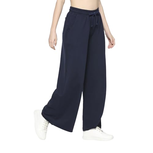 Image of Being Human Red Wide Leg Fit Women's Track Pants Clothing