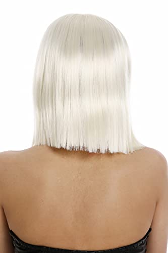 WIG ME UP - VK-10-498 Longbob Lady Wig shoulder-length medium long sleek white blond platinum hair bangs, whiteblond (498) - Image 4
