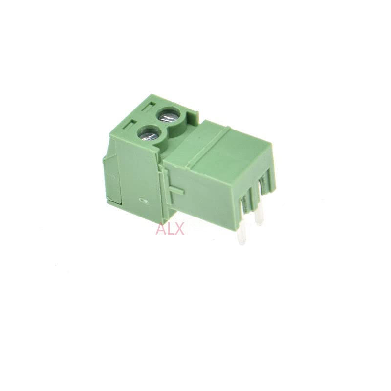10SETS 15EDG 2pin 3.81MM Pitch Right Angle Screw Terminal Block Connector 3.81 2 pin Plug + Bending PIN Header Socket for PCB