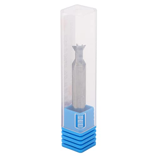 Carbide Dovetail Milling Cutter with 6 mm Shank and 4 Flutes - 45 Degree Angle Industrial Bit for Metalworking - 50 mm Overall Length with Universal Shank Design and Integral (60°)