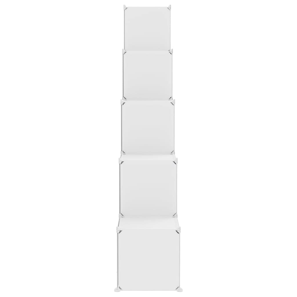 vidaXL Armoire de Rangement pour Enfants avec 15 Cubes Organisateur Stockage Tout-Petits Meuble de Rangement Maison Intérieur Blanc PP