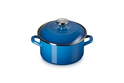 Le Creuset Olla pequeña tradicional esmaltada sobre acero, 3.8 cuartos de galón, Marsella