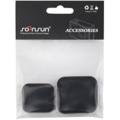 SOONSUN Silicone Lens Cap Cover Kit for GoPro Hero 5 6 7 Black Hero(2018) Camera and Housing Case (Included 2 x Lens Caps for Hero5 6 7 Black Camera and Housing)