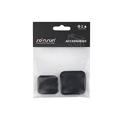 SOONSUN Silicone Lens Cap Cover Kit for GoPro Hero 5 6 7 Black Hero(2018) Camera and Housing Case (Included 2 x Lens Caps for Hero5 6 7 Black Camera and Housing)