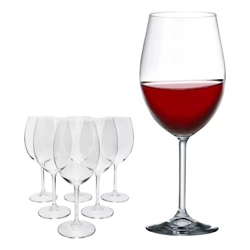 Jogo de Taças para Água e Vinho Cristal Bohemia 580ml