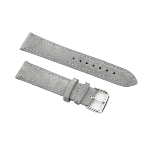 Bracelet de montre en cuir 22mm daim bleu gris pour montre vintage