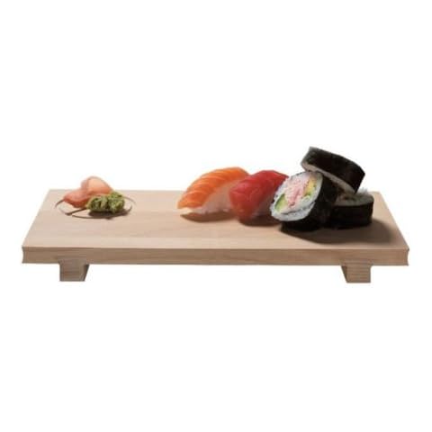 Scanwood Beechwood Sushi Board w/Ginger Wasabi Recess Cover