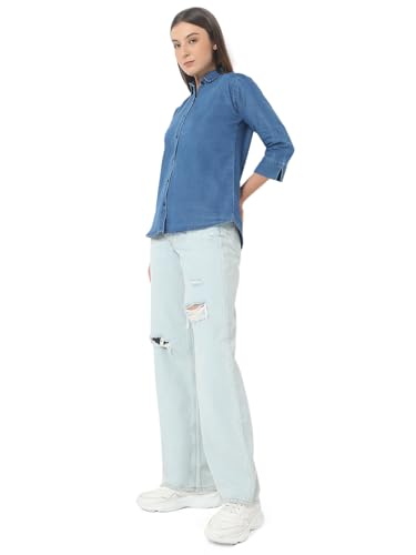 Image of Smarty Pants Women's Denim Formal Shirt.