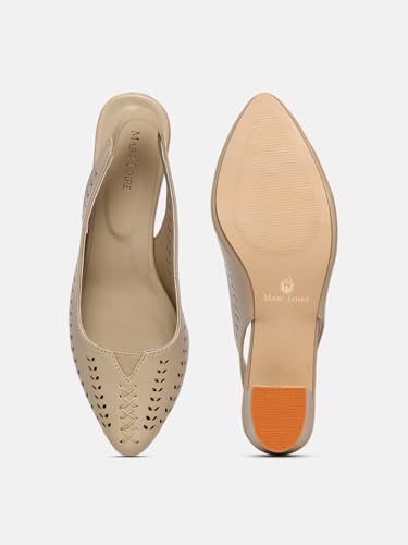 Image of Marc Loire Women Pointed Toe Block Heel Sandal for Office Wear