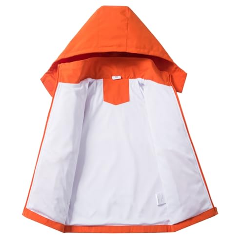 image for IjnUhb Kids Rain Jacket Boys Girls Waterproof Hooded RainCoat Toddler 