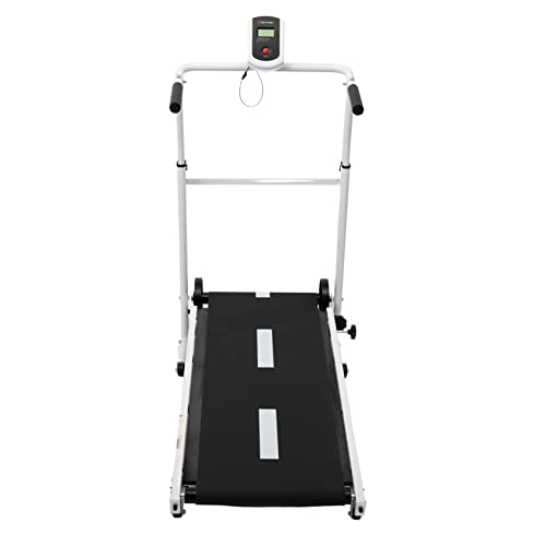 Esteira Mecânica Ergométrica Mile Fitness, Dobrável, 3 Inclinações Ajustáveis, Branca