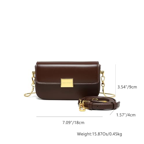 Image of Women's chain crossbody small square bag, fashionable designer mini shoulder bag, women's mobile wallet